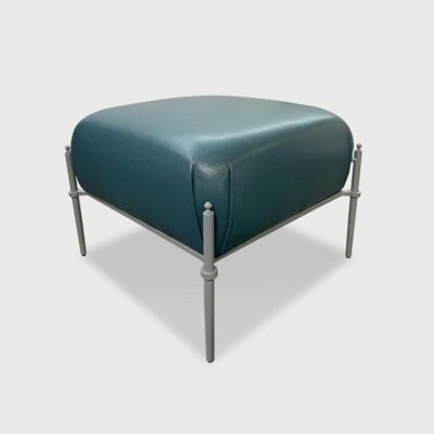 The Marin's waterfall edges and metal base with round tapered legs distinguish its design from all other ottomans.