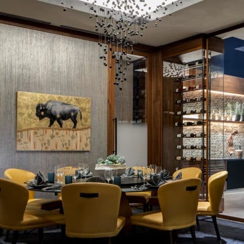 custom color leather for the Marriott Odessa by Jamie Stern