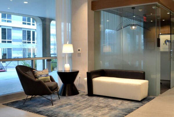 Apartmewnt lobby custom area rug
