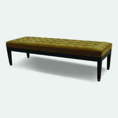 Kasane tufted leather bench by Jamie Stern Furniture