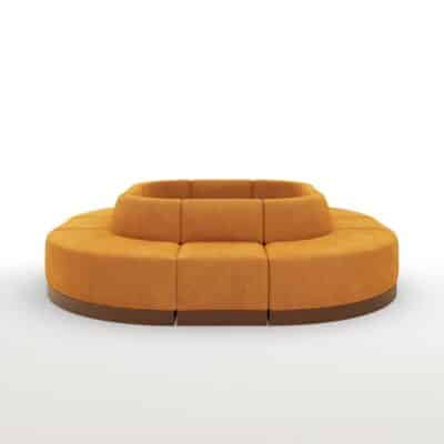 Piccadilly round banquette by Jamie Stern Furniture