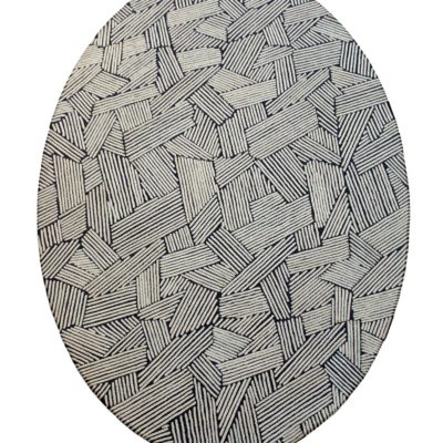 Pick-Up Sticks contemporary oval rug by Jamie Stern