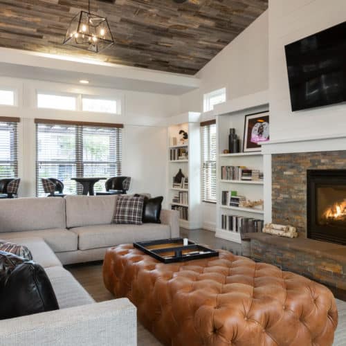 Jamie Astern London Ottoman in Pembroke Woods Apartments