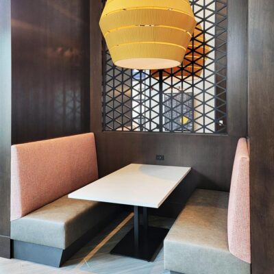 booth banquettes by Jamie Stern Furniture
