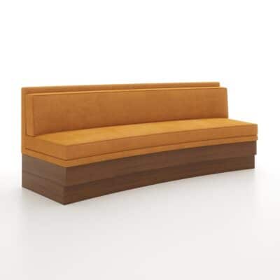 San Rafael curved commercial banquette by Jamie Stern Furniture