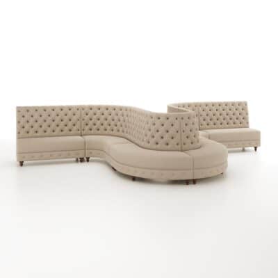 silicon serpentine banquette by Jamie Stern Furniture