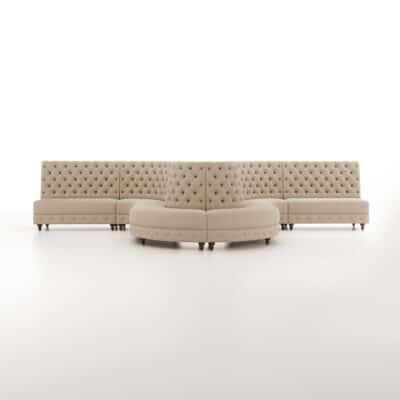 silicon serpentine banquette by Jamie Stern Furniture