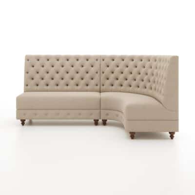 silicon serpentine banquette by Jamie Stern Furniture