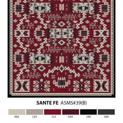 Sante Fe hand loomed rug design rendering