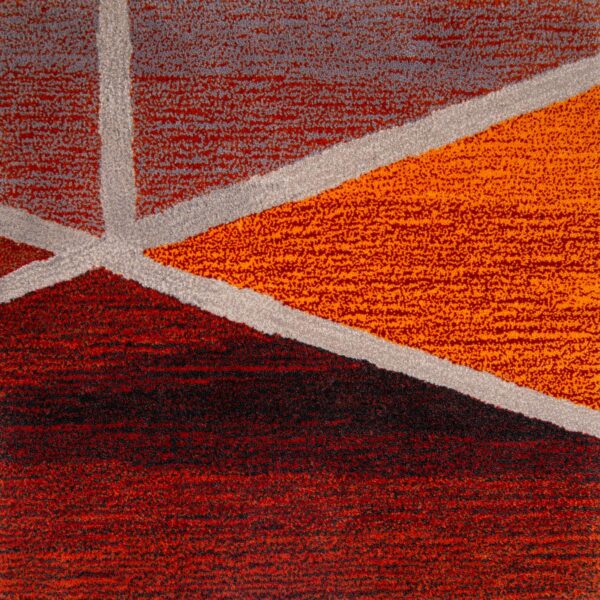 geometric design area rug by Jamie Stern