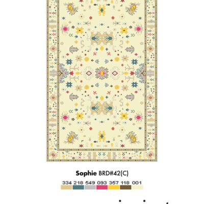 Sophie from Jamie Stern is a traditional, hand-knotted rug made of 100% New Zealand wool.