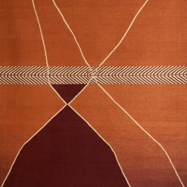 Convergence wool flatweave rug by Dutch East Design for Jamie Stern