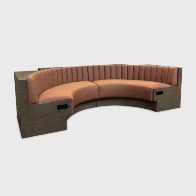 The Tallulah Banquette with exposed wood detailing