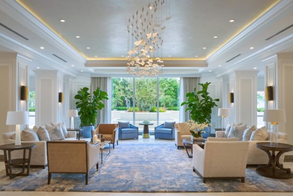 Jamie Stern Furniture Carpet and leather featured in the lobby and bar at Toscana Bay Apartments