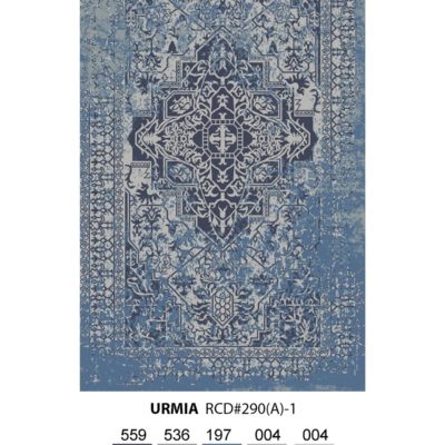 Urmia is a traditional blue area rug