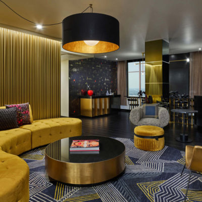 Custom area rug by Jamie Stern for the W Hotel in Minneapolis