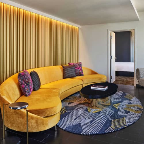 Custom area rug by Jamie Stern for the W Hotel in Minneapolis