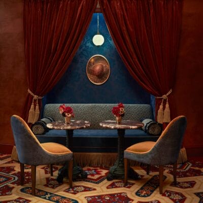 Restaurant broadloom carpet by Jamie Stern