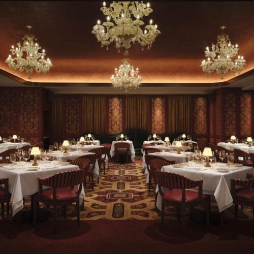 Restaurant broadloom carpet by Jamie Stern